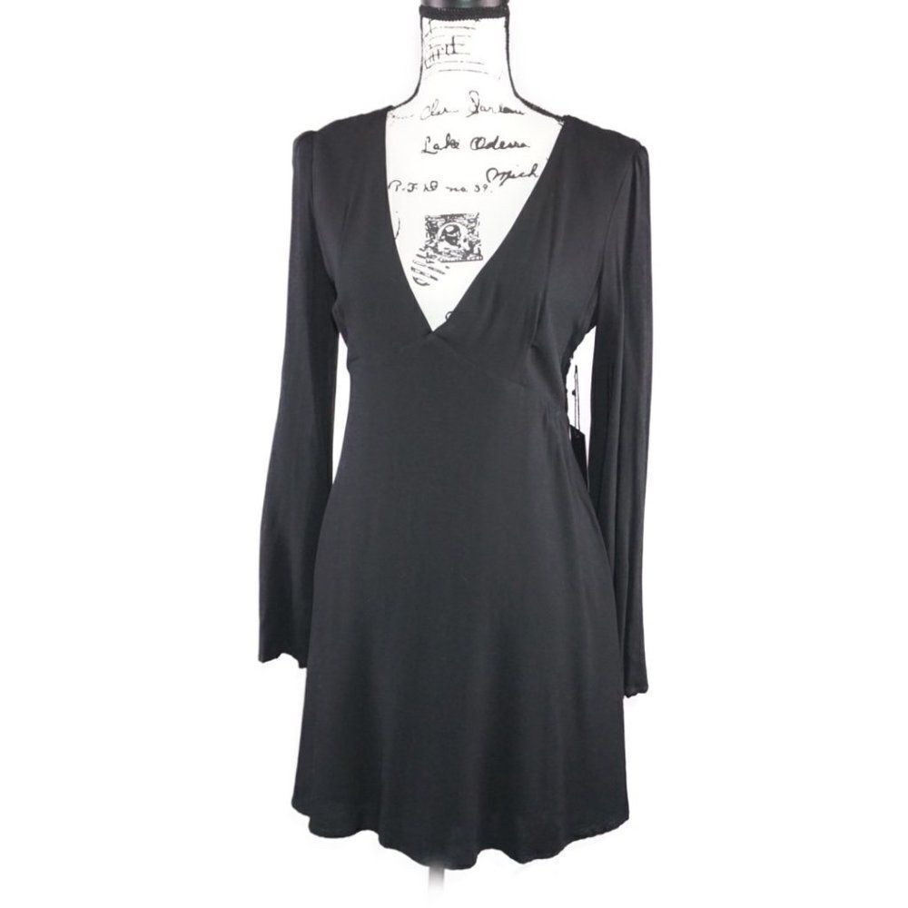 Forever 21 Black Long Sleeve Midi Dress, Sm. - NWT